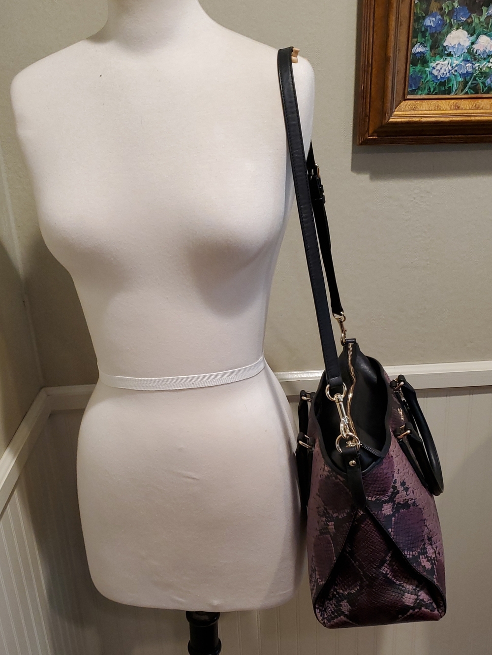 Coach Python Embossed Morgan Satchel - Picture 7 of 16